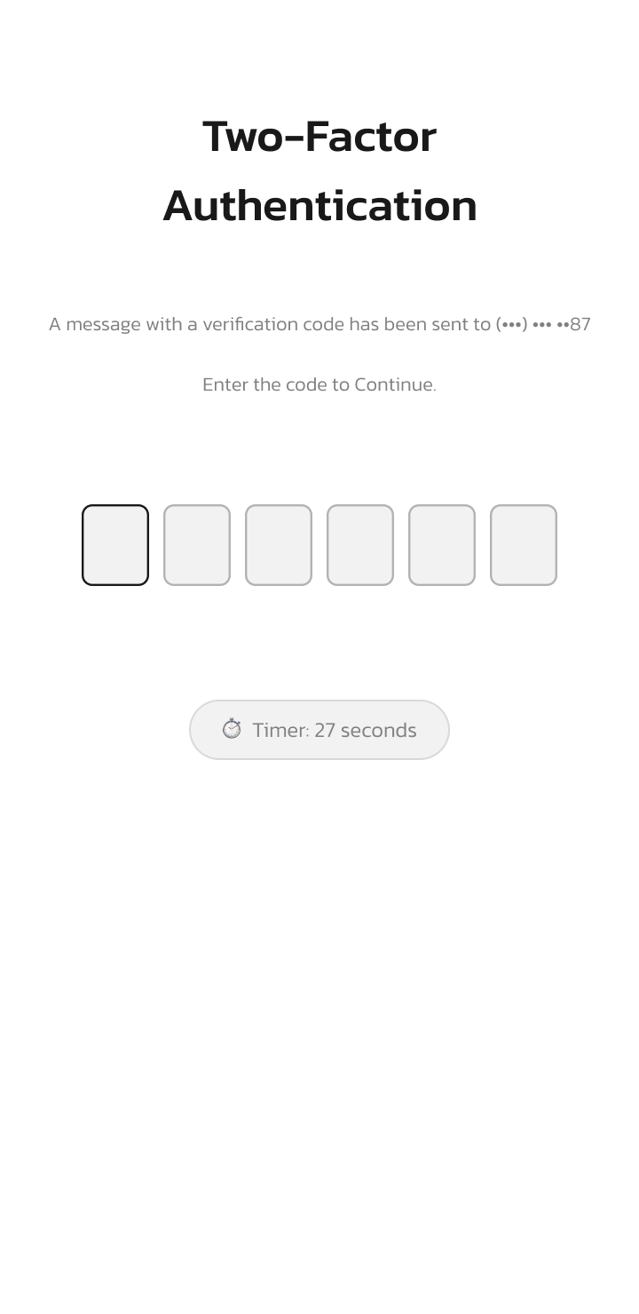 Two-factor authentication